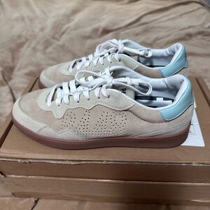 P448 Light Beige and White Sneakers With Mint Back 38